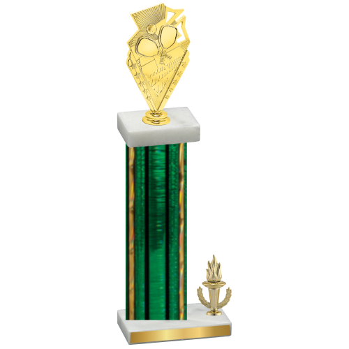 Accented Single Green Glacier Victory Pickleball Trophy