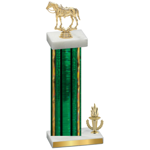 Accented Single Green Glacier Victory Horses Trophy