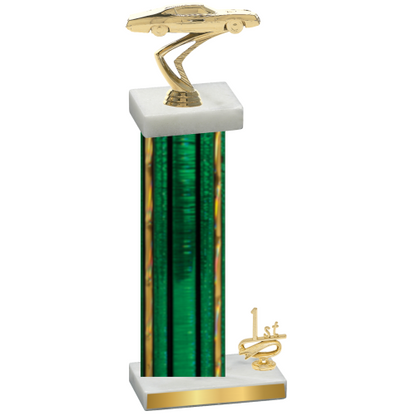 Accented Single Green Glacier First Place Cars Trophy