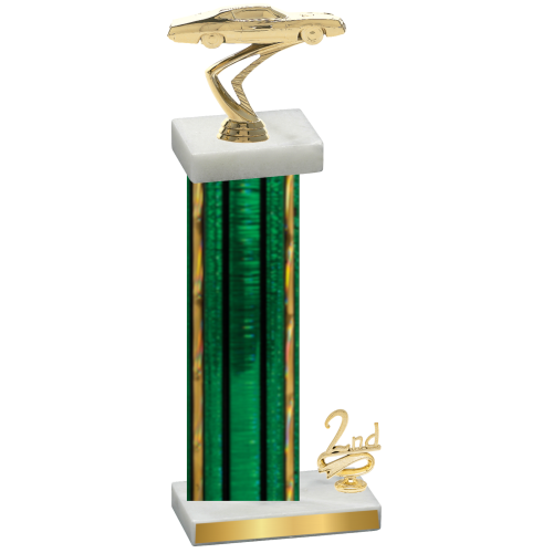 Accented Single Green Glacier Second Place Cars Trophy