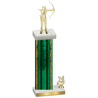 Accented Single Green Glacier Year Archery Trophy