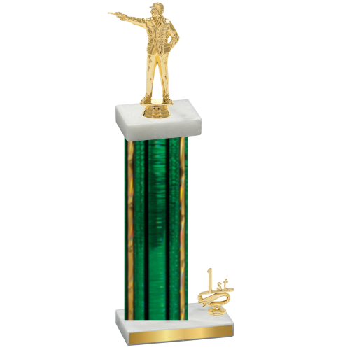 Accented Single Green Glacier First Place Shooter Trophy