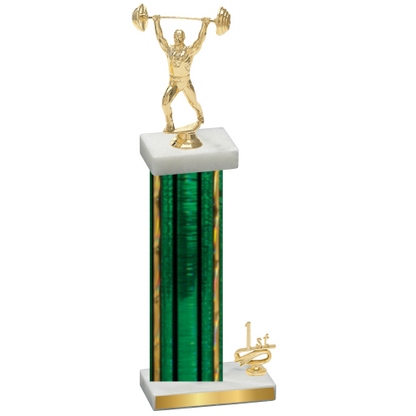 Accented Single Green Glacier First Place Weights Trophy