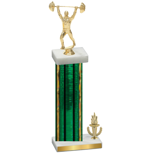 Accented Single Green Glacier Victory Weights Trophy