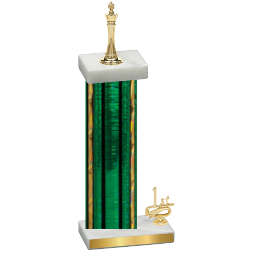 Accented Single Green Glacier First Place Chess Trophy