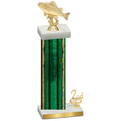 Accented Single Green Glacier Second Place Fishing Trophy