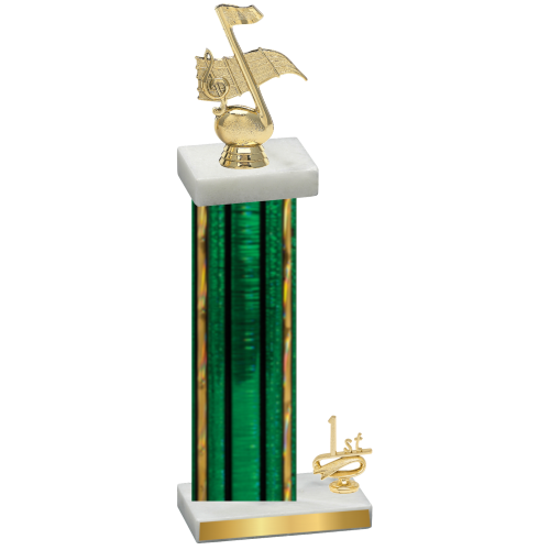 Accented Single Green Glacier First Place Music Trophy