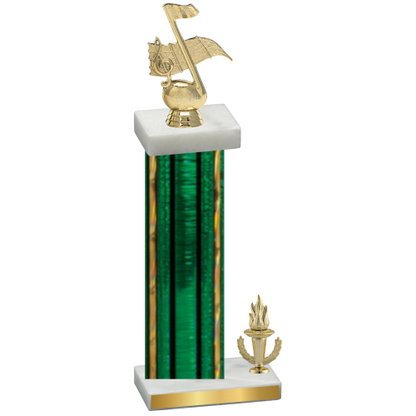 Accented Single Green Glacier Victory Music Trophy