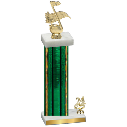 Accented Single Green Glacier Year Music Trophy