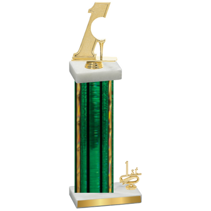 Accented Single Green Glacier First Place Golf Trophy