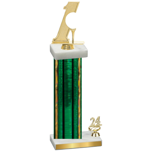 Accented Single Green Glacier Year Golf Trophy