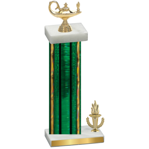 Accented Single Green Glacier Victory Academics Trophy