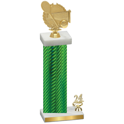 Accented Single Green Carbon Fiber Year Tennis Trophy