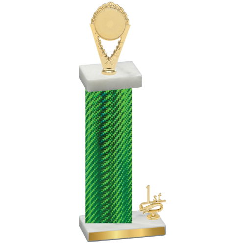 Accented Single Green Carbon Fiber First Place Insert Trophy