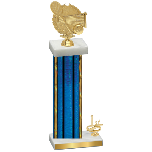 Accented Single Blue Glacier First Place Tennis Trophy