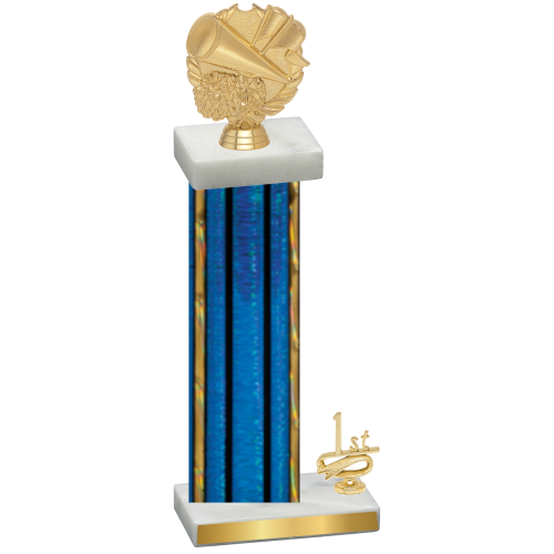 Accented Single Blue Glacier First Place Cheerleading Trophy