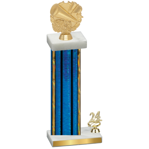 Accented Single Blue Glacier Year Cheerleading Trophy