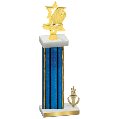 Accented Single Blue Glacier Victory Pickleball Trophy