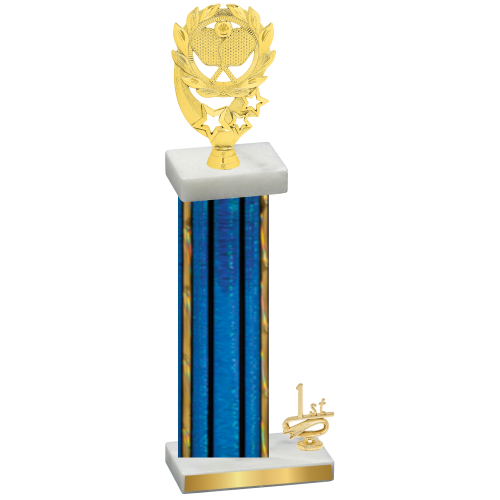 Accented Single Blue Glacier First Place Pickleball Trophy