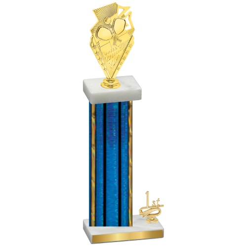 Accented Single Blue Glacier First Place Pickleball Trophy