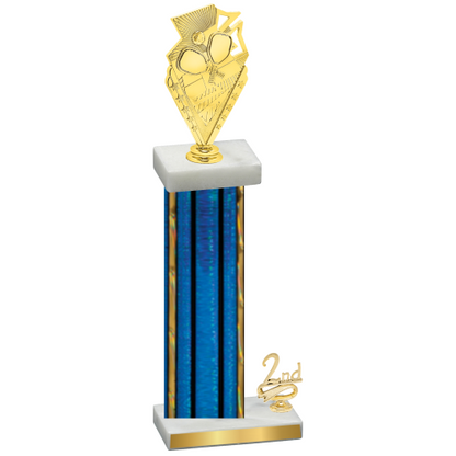 Accented Single Blue Glacier Second Place Pickleball Trophy