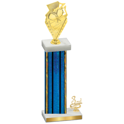 Accented Single Blue Glacier Third Place Pickleball Trophy