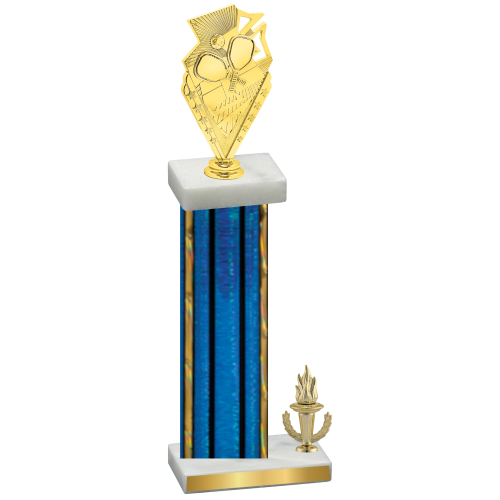 Accented Single Blue Glacier Victory Pickleball Trophy