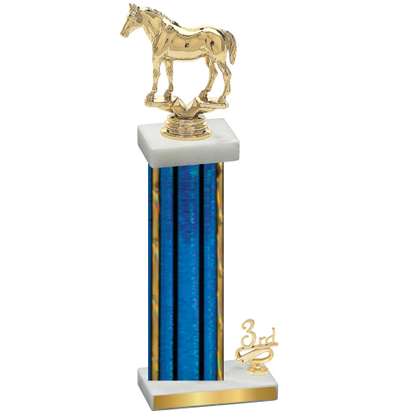 Accented Single Blue Glacier Third Place Horses Trophy