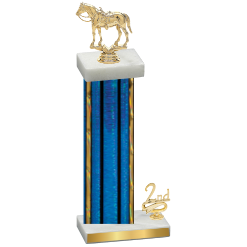 Accented Single Blue Glacier Second Place Horses Trophy