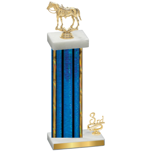 Accented Single Blue Glacier Third Place Horses Trophy