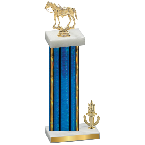 Accented Single Blue Glacier Victory Horses Trophy