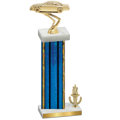 Accented Single Blue Glacier Victory Cars Trophy