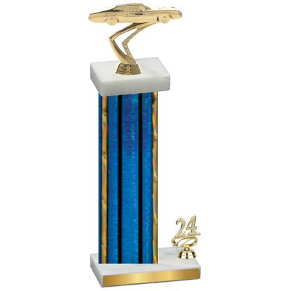 Accented Single Blue Glacier Year Cars Trophy