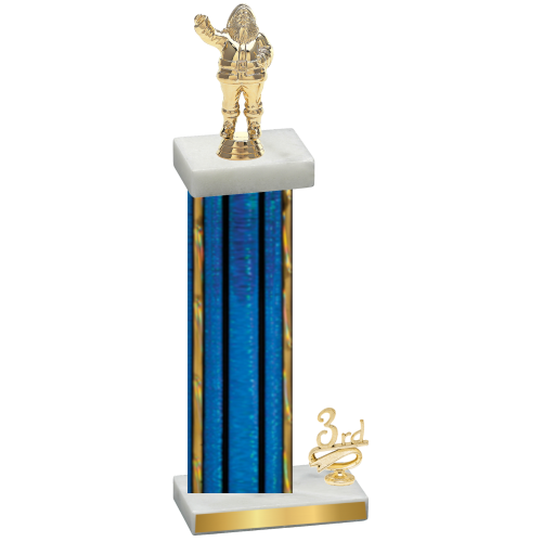 Accented Single Blue Glacier Third Place Holiday Trophy
