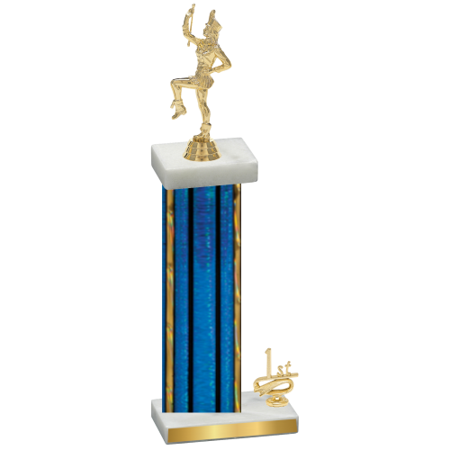 Accented Single Blue Glacier First Place Majorette Trophy