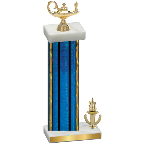 Accented Single Blue Glacier Victory Academics Trophy
