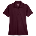 Burgundy front - CORE365 Women's Origin Performance Piqué Polo