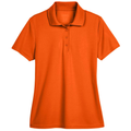 Campus Orange front - CORE365 Women's Origin Performance Piqué Polo
