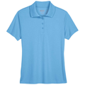 Columbia Blue front - CORE365 Women's Origin Performance Piqué Polo