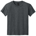 Dark Heather front - Gildan Youth DryBlend 50 Cotton/50 Poly T-Shirt