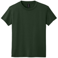 Forest Green front - Gildan Youth DryBlend 50 Cotton/50 Poly T-Shirt