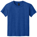 Heather Deep Royal front - Gildan Youth DryBlend 50 Cotton/50 Poly T-Shirt