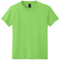 Lime front - Gildan Youth DryBlend 50 Cotton/50 Poly T-Shirt