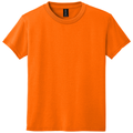 S. Orange front - Gildan Youth DryBlend 50 Cotton/50 Poly T-Shirt