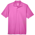 Charity Pink front - CORE365 Men's Origin Performance Piqué Polo