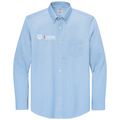 Newport Blue front - Kodiak Brooks Brothers® Wrinkle-Free Stretch Pinpoint Shirt - Kodiak Project Services Logo
