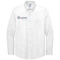 White front - Kodiak Brooks Brothers® Wrinkle-Free Stretch Pinpoint Shirt - Kodiak Project Services Logo