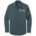 Dark Pine Multi Check front - Kodiak Brooks Brothers® Tech Stretch Patterned Shirt - Kodiak Project Services Logo