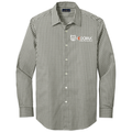 Deep Black Check front - Kodiak Brooks Brothers® Tech Stretch Patterned Shirt - Kodiak Project Services Logo