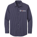 Navy Blazer Multi Check front - Kodiak Brooks Brothers® Tech Stretch Patterned Shirt - Kodiak Project Services Logo